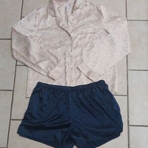 STARS ABOVE Womens Size XS/S Satin PJ Shorts Set